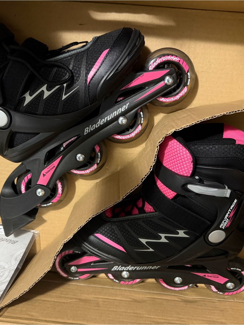 Bladerunner Women's Black & Pink Adjustable Inline Skates Size 6